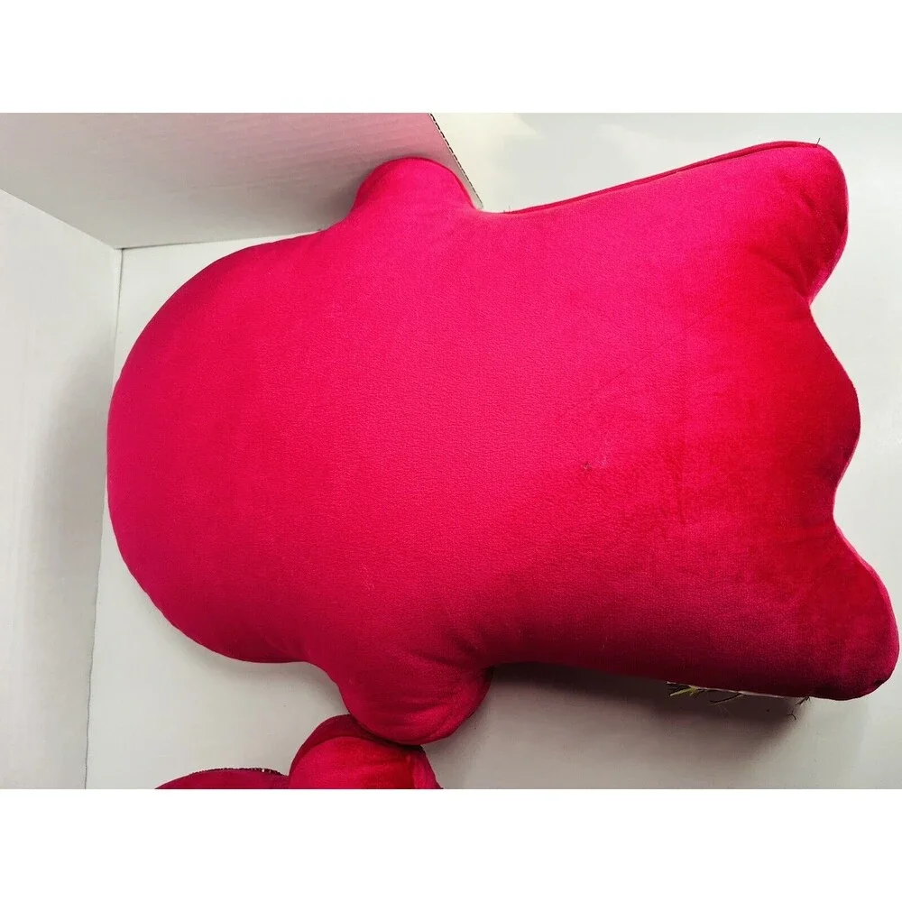 Rhinestone Ghost Throw Pillow Hot Pink Smiling Sparkles Halloween Decor Set Of 2